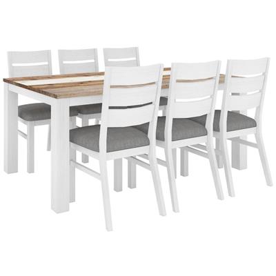 Dover 5Pc Dining Set (3 Chairs + Bench Seat + Dining Table)