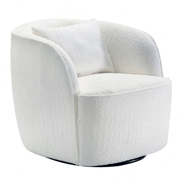 Bouclé Swivel Chair